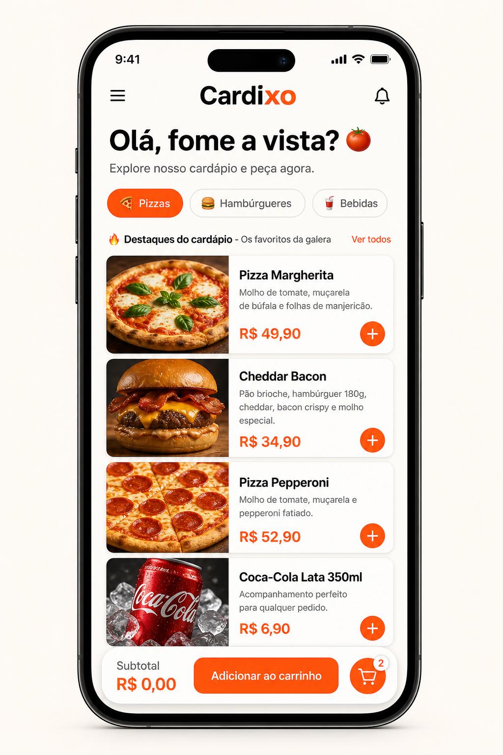 App Cardixo no celular
